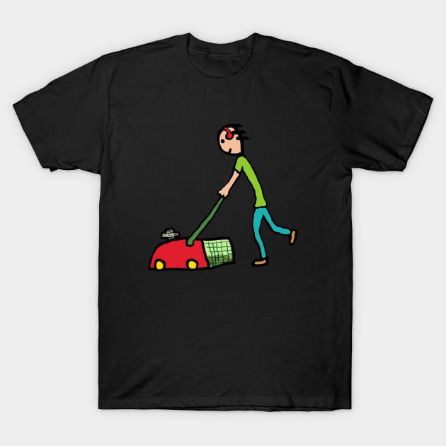 Lawn Mowing T-Shirt by Mark Ewbie